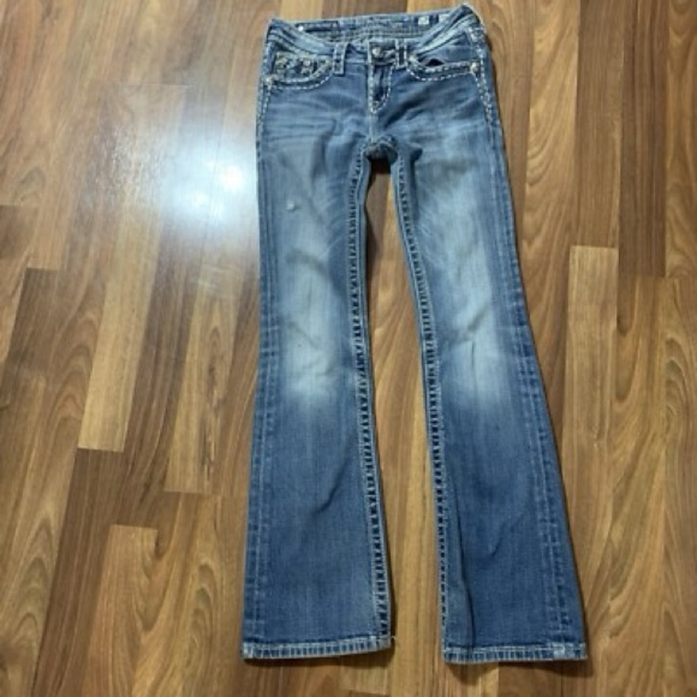 Miss Me Kids Blue Jeans with Embellished Pockets